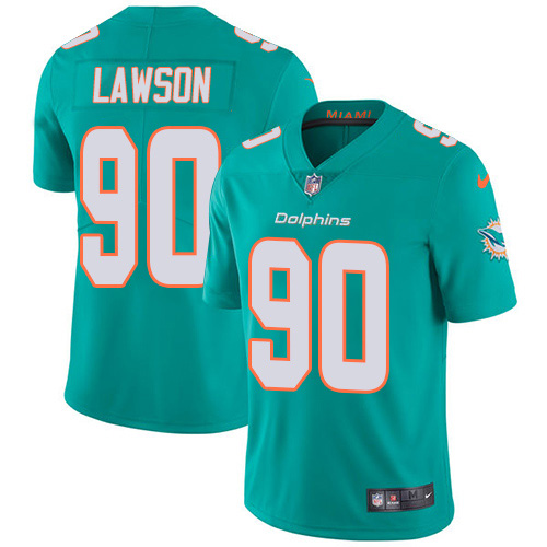 Nike Miami Dolphins #90 Shaq Lawson Aqua Green Team Color Youth Stitched NFL Vapor Untouchable Limited Jersey->youth nfl jersey->Youth Jersey
